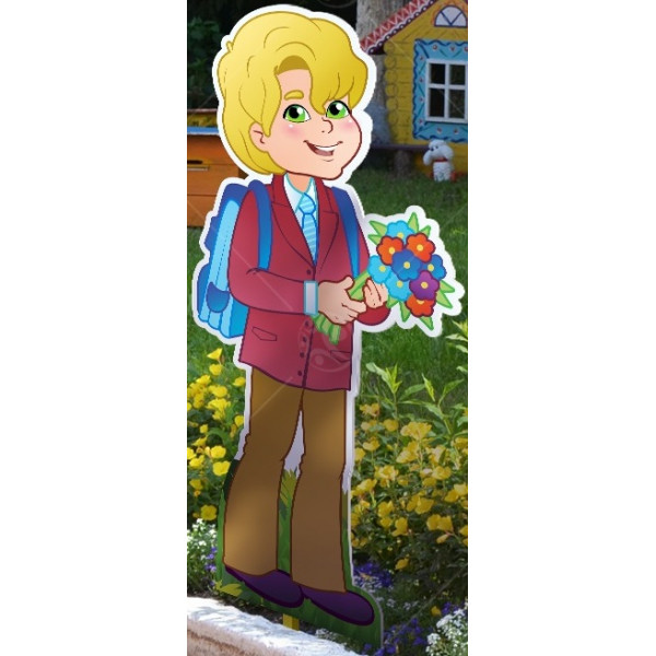 Уличная фигура "Мальчик школьник"