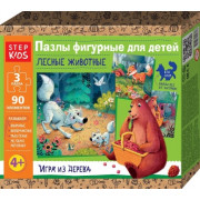 Пазлы деревянные "Лесные животные" 30 элементов