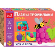 Развивающая игра "Пазлы-тройняшки. Фрукты"